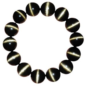 Natural Golden Obsidian Bracelet - Cat's Eye Healing Beads