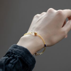 Brazilian Citrine Gold Bead Bracelet - Dainty Luck Jewelry