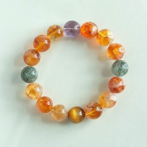 Natural Citrine & Tiger Eye Wealth Healing Crystal Bracelet
