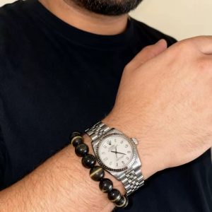 Natural Golden Obsidian Bracelet - Cat's Eye Healing Beads