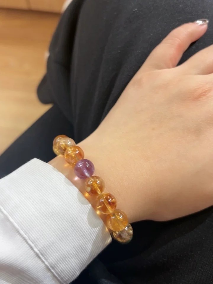 Natural Citrine & Tiger Eye Wealth Healing Crystal Bracelet