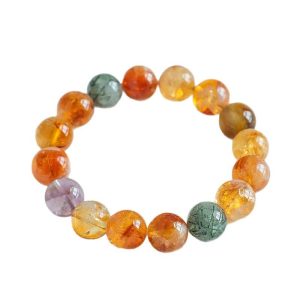 Natural Citrine & Tiger Eye Wealth Healing Crystal Bracelet