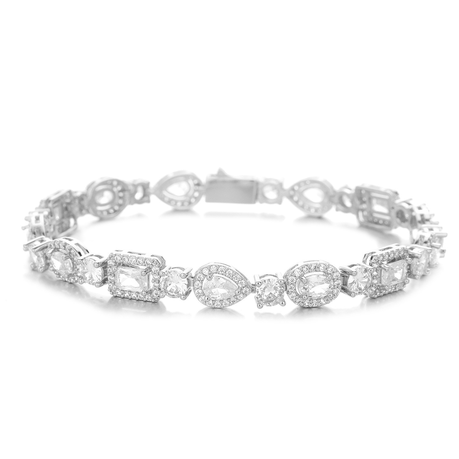 Unisex Geometric Zircon Hip-Hop Bracelet - Image 3